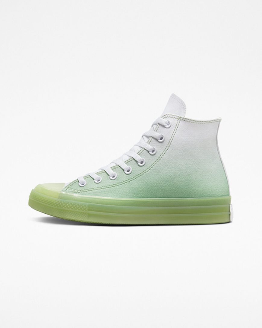 Dámské Boty Vysoké Converse Chuck Taylor All Star CX Gradient Zelene Bílé Zelene | CZ REUS40